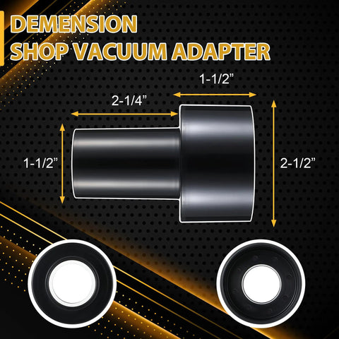 Diagram of Two Pack Hose Adapter From Two And A Half Inch Outer Diameter To One And A Half Inch Outer Diameter Reducer For Dry And Wet Vacuum Hoses
