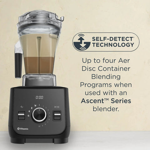 48 Ounce Aer Disc Blender Container With Self Detect Tech Tamper Low Profile And BPA Free Dishwasher Safe Goes With All Full Size Blenders For Smoothies Sauces Dressings And Creamy Whips