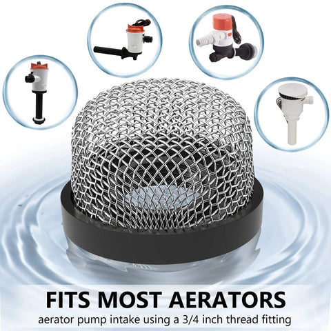 3/4 Inch Stainless Steel Mesh Strainer Screw On Filter For Livewell Pumps And Drains No Nonsense Debris Guard