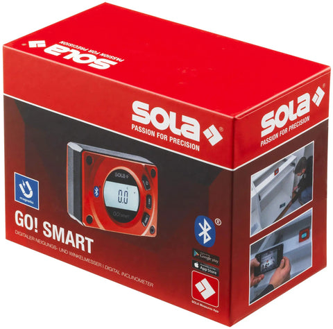 Rugged Nail It Smart Digital Pocket Level With Plug And Play Bluetooth Magnetic 3 Inch Setup box display showing smartphone app and inclinometer.