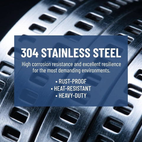 Dope Stainless Steel Hose Clamp Roll Kit With Adjustable Worm Drive Bands Cut To Size For Heavy Duty Plumbing And Auto Fixes That Hold Tight Under High Pressure Without Slipping. 304 stainless steel band close-up