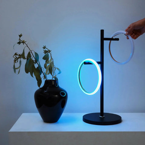 Saturn RGB Color Changing Table Lamp With Tree Desk Design Two LED Lights For Living Room Bedroom Office Reading