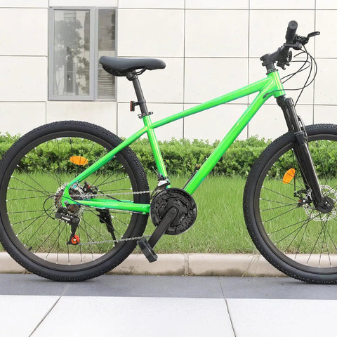 Green bike with Beefed Up Triple Chainring 170mm Crankset Upgrade Kit For Mountain City Fat And E Bikes With 42T 32T 22T Gearing