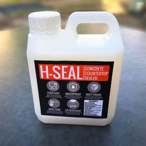Concrete Countertop Sealer For Food Prep, High Heat Up To 392 Fahrenheit, Waterproof Matte Finish, 1 Liter container on table
