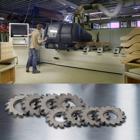 8 Pc Gear Cutter Set in High Speed Steel for Milling Machines, 20 Degree Pressure Angle, disk-shaped with 18 teeth