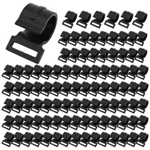 Road Ready Multi Task Camping Tent Pegs And Awning Pole Clips For Lockdown Sheltering With Heavy Duty Plastic Build, set of black clips