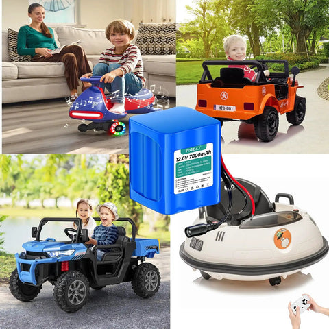 12V Rechargeable Lithium Battery 7800mAh With Charger and Bare Leads for RC Cars and Toys