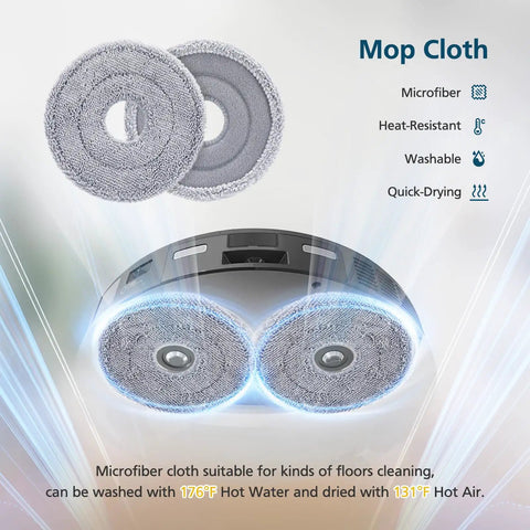 Roborock Compatible Accessories Kit For 10R And 20 Series Qrevo CurvX And Edge 2 Replacement Parts With Precise Fit Easy Install Durable Build And Great Value Upgrade For Your Vacuum Cleaner microfiber mop cloths