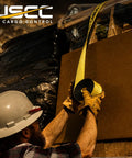 Worker securing cargo using Replacement Fixed Ends For Ratchet Straps 4 Inch By 11 Inch 2 Pack Tough As Nails 5400 Lbs
