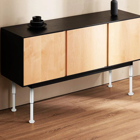 4 Pack Adjustable Furniture Legs For Sofa And Cabinets Telescopic Steel Cabinet Feet With High Load Capacity on a wooden cabinet