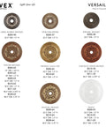 Livex Lighting Versailles product lineup with Verona Bronze Ceiling Medallion With Aged Gold Leaf Accents For Chandelier Or Light Fixture