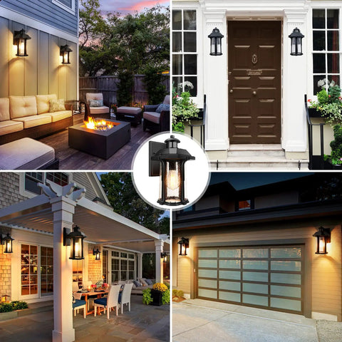 Motion Sensor Outdoor Lights With 3 Lighting Modes For Porch And House Dusk To Dawn Wall Light With Bulb Waterproof Aluminum