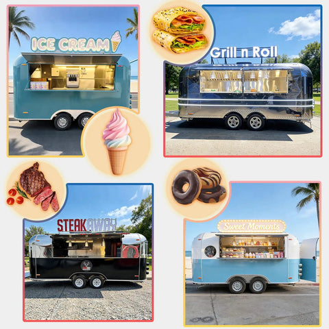 Slick 12 Foot Black Stainless Steel Commercial Food Trailer Equipped With Turnkey Mobile Beer Bar Station And Tough Catering Gear For A No Fuss Pop Up Hustle.