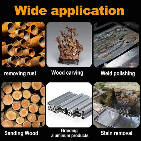 Wide application of Four Pack Drill Wire Cup Brushes With 1/4 Inch Hex Shank 0.010 Inch Carbon Steel Coarse Attachments for rust removal and various tasks