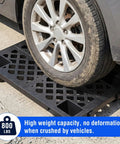 Car tire on Heavy Duty Plastic Pallets 8 Piece Set With Ventilated Grid Design For Airflow Interlocking And Stackable HDPE Platform