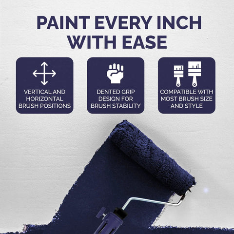 Paint roller on wall, Multi Angle Paint Brush Extender Pole Kit With Rotating Head And Secure Grip For Reaching Ceilings High Walls