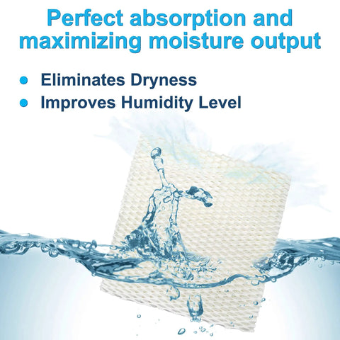 2 Pack Humidifier Water Filter Replacement For Bryant Carrier P110 4545 Fits HUMCCWBP HUMBBWBP HUMCRWBP Series displayed with water splash