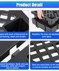 Heavy Duty Plastic Pallets 8 Piece Set with Ventilated Grid Design for Airflow Interlocking and Stackable HDPE Platform