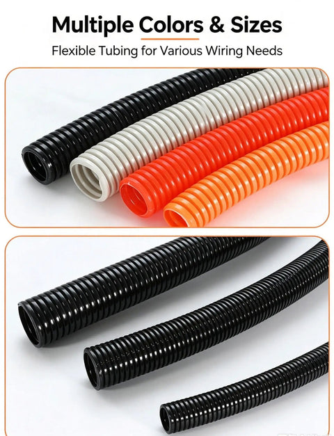 Premium Grade Built Tough Flexible Corrugated Conduit For Top Tier Cable Protection And Wire Management That Bends Like Butter Without Any Drama On Every Job Site in various colors and sizes