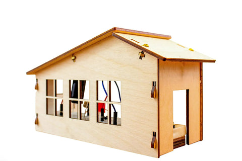 Solar House Building Kit For Kids And Teens Learn Clean Energy Concepts Build Working Circuits Test Solar Generation And Light Up A Mini House With A Flashlight Simulated Sun For A Fun Hands On STEM Experience wooden mini house kit