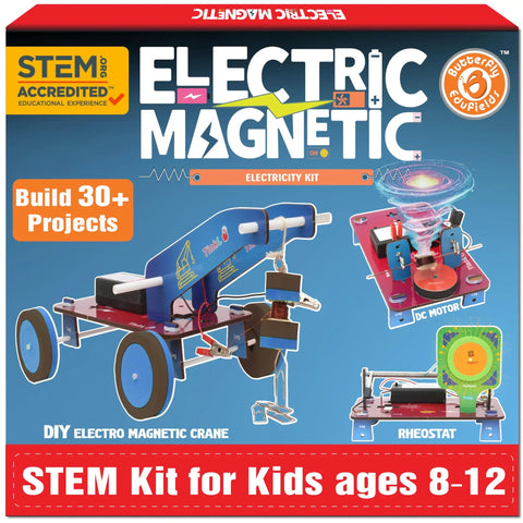 Box of 30in1 Electricity and Magnetism STEM Kit for Kids Ages 8 9 10 11 12 13 14 Hands On Science Toys With 30 Plus Projects