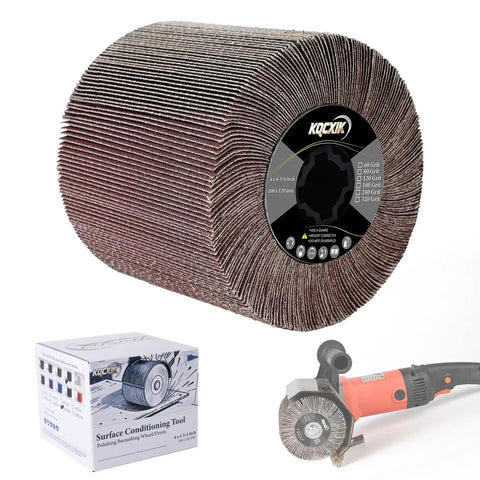 4.7 By 4 Inch Surface Conditioning Drum With 80 Grit Emery Cloth For Burnishing Machines, Fast Heat Dissipation With Open Cooling