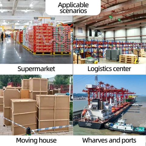 Heavy Duty Electric Pallet Stacker Delivering Smooth Operator Performance For Quick Warehouse Hustle Compact Battery Powered Design used in supermarkets, logistics centers, moving houses, and wharves.