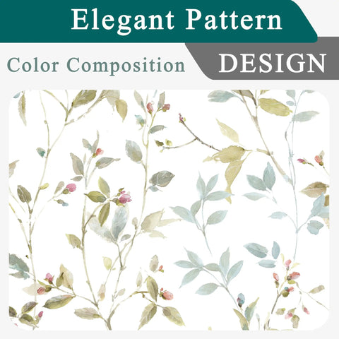 Light Filtering Linen Blend Floral Curtains For Cozy Bedroom And Living Room 38x45 Inches 2 Panels Grommet Drapes With Textured Print For Small Windows 2 Piece Set, showing elegant floral pattern.