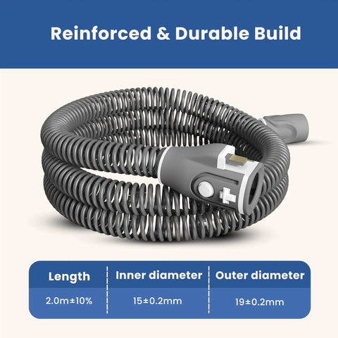 Series 10 Tubing With Zero Leak Design Hose Replacement For Airsense 10 CPAP Machines Gray Color Easy Install Durable Silicone