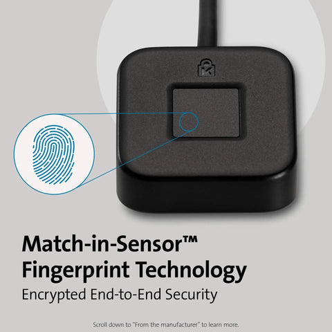 VeriMark Desktop USB Fingerprint Reader for PC with Match-in-Sensor technology illustration
