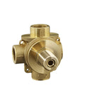 Two Way In Wall Diverter Rough Valve For Showers And Sprays With Brass Valve Body One Half Inch NPT Inlets Outlets Discrete Shared Flow
