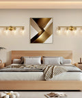 Bedroom with 4-Light Over Mirror Bathroom Vanity Light With Clear Glass Globe Shades, 29.5 Inch Black Wall Sconce For Bath, Dope Modern Brass Metal Fixture.