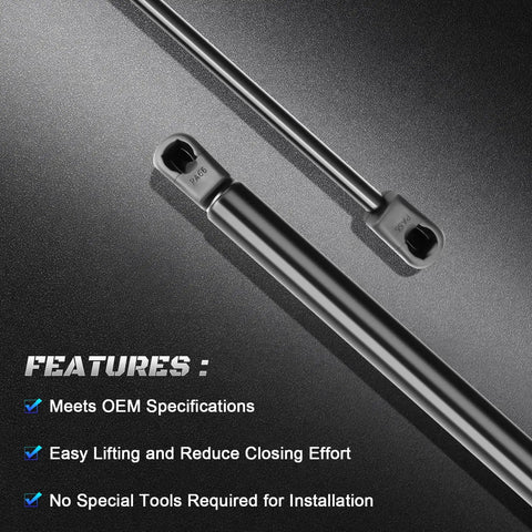 20 Inch Gas Strut 40 Pound Force Prop Lift Support Built Tough Hella Durable Assist Arm close-up of the sleek design and features.