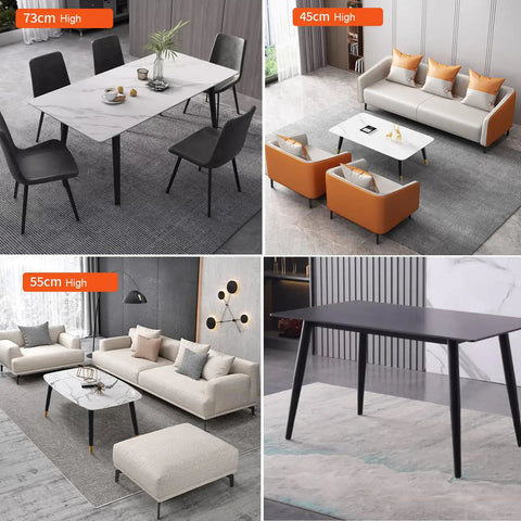 Heavy-Hitter Steel Desk Legs With Rock-Solid Adjustable Frame And Slick Industrial Finish For Diy Workstations And Dining Tables in various heights.