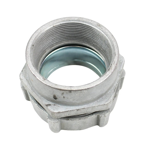Heavy Duty 3 1/2 Inch Liquid Tight Combo Coupling Fits Imc And Rmc Conduits Like A Charm round malleable iron body view