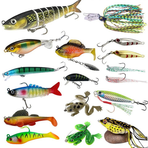 Variety in 600 Piece Tackle Box Fishing Kit With Hooks Sinkers Swivels Snaps Topwater Lures Spoons Soft Plastics Jig Heads Gear