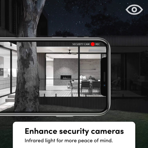 Lit Night Vision Color LED Bulb E26 Smart RGBW With 1100 Lumens Dimmable By Voice Or App, security camera enhanced view