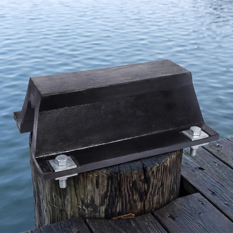 Rugged Rubber Bolt Down Dock Protection for Marinas and Piers Keeps Your Boats Safe from Impacts with Easy Secure Install No Fuss