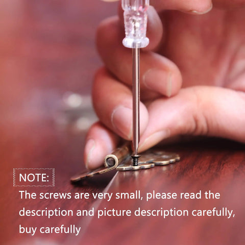 Close-up of a hand using a screwdriver with 1600Pcs 2mm Phillips Flat Head Self Tapping Tiny Screws Set for DIY woodworking and electronics.