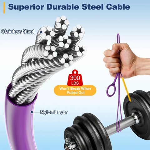 Reusable 35 Inch Drain Snake 5 Pack With Thick Bristle Brush Straight Up Sink Shower Clog Remover showing steel cable and handle.