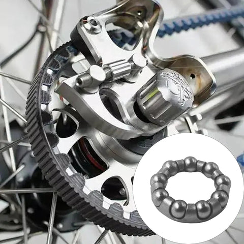 Four Piece Bicycle Ball Bearing Retainer Kit With One Quarter Inch Bore And Seven Ball Bearings for front and rear axles.