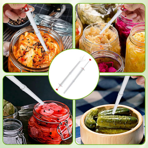 Two Pack Pickle Grabber Tool Set Stainless Steel Jarred Pickles Easy Grip Kitchen Gadget For Home Cooks Deli Lovers And Pickle Enthusiasts Everyday Kitchen Must Have For Quick Access To Crunchy Spears And Dills