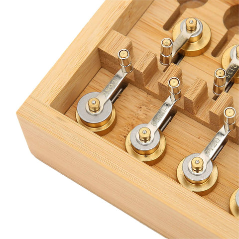 Watch Mainspring Winder Set For Precision Winding And Repair Pro Grade Durable Copper Winding Tool Kit with wooden case