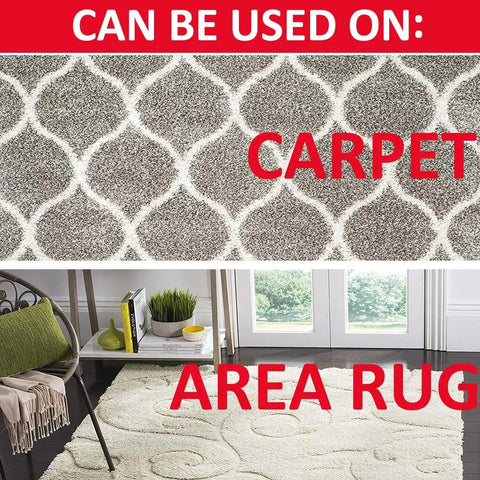 32 Pcs Self Stick Carpet Sliders Half Inch By 4 Inch Self Adhesive Furniture Moving Pads For Carpet Floors shown on carpet and rug.
