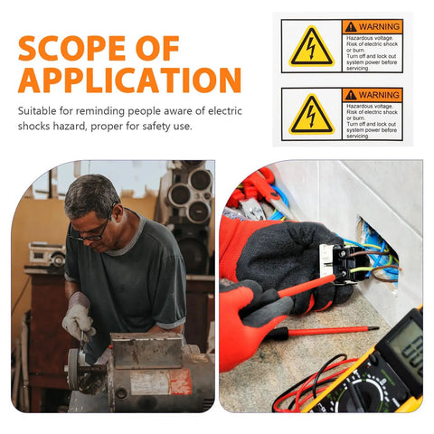 High Voltage Warning Stickers For Electrical Panels And Industrial Equipment in workshop and wiring applications
