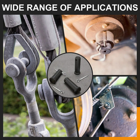 4 Pack M8x120mm Single Hole Clevis Pins Black Built For Quick Attachments And Heavy Duty Rigging In Farm Construction Aviation Ship Rigging Furniture Assembly And Mechanical Linkages. in rigging and farm linkage uses