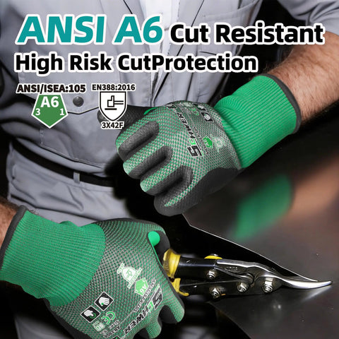Ultra Thin Cut Resistant Work Gloves For Mechanics ANSI A6 AR3908 Skin Friendly UHMWPE No Fiberglass Or Wires Comfort Fit Large Cut Proof Premium Gear 1 Pair used for sheet metal cutting