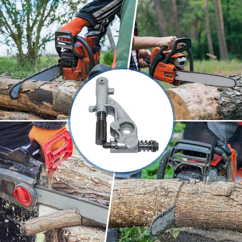 Heavy Duty Badass Oil Pump Pressure Line Kit Replacement For Husqvarna 455 Rancher 455E 460 461 Chainsaws on cutting logs.