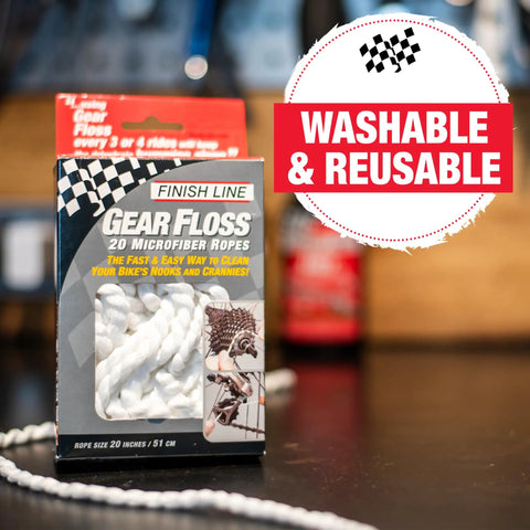 Pro Grade Microfiber Cleaning Rope For Bikes Quick Reach Detailing Tool For Cassettes, Chain Rings, Pictured in Packaging