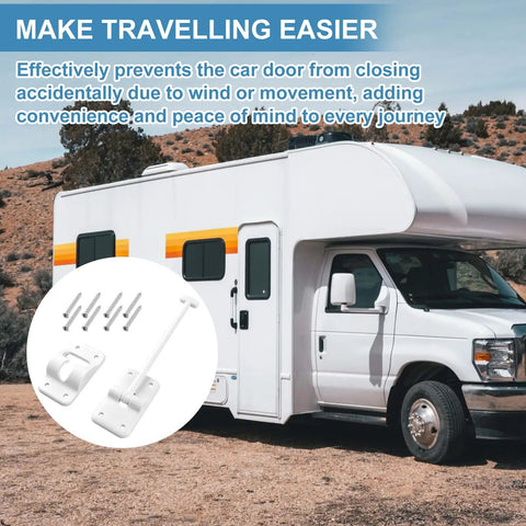 Top Shelf Six Inch T Style Entry Door Keeper Holds Your Camper Or Rv Outer Wall Tight While Keeping The Main Entrance Free For Hot Grills And Weekend Campouts on RV